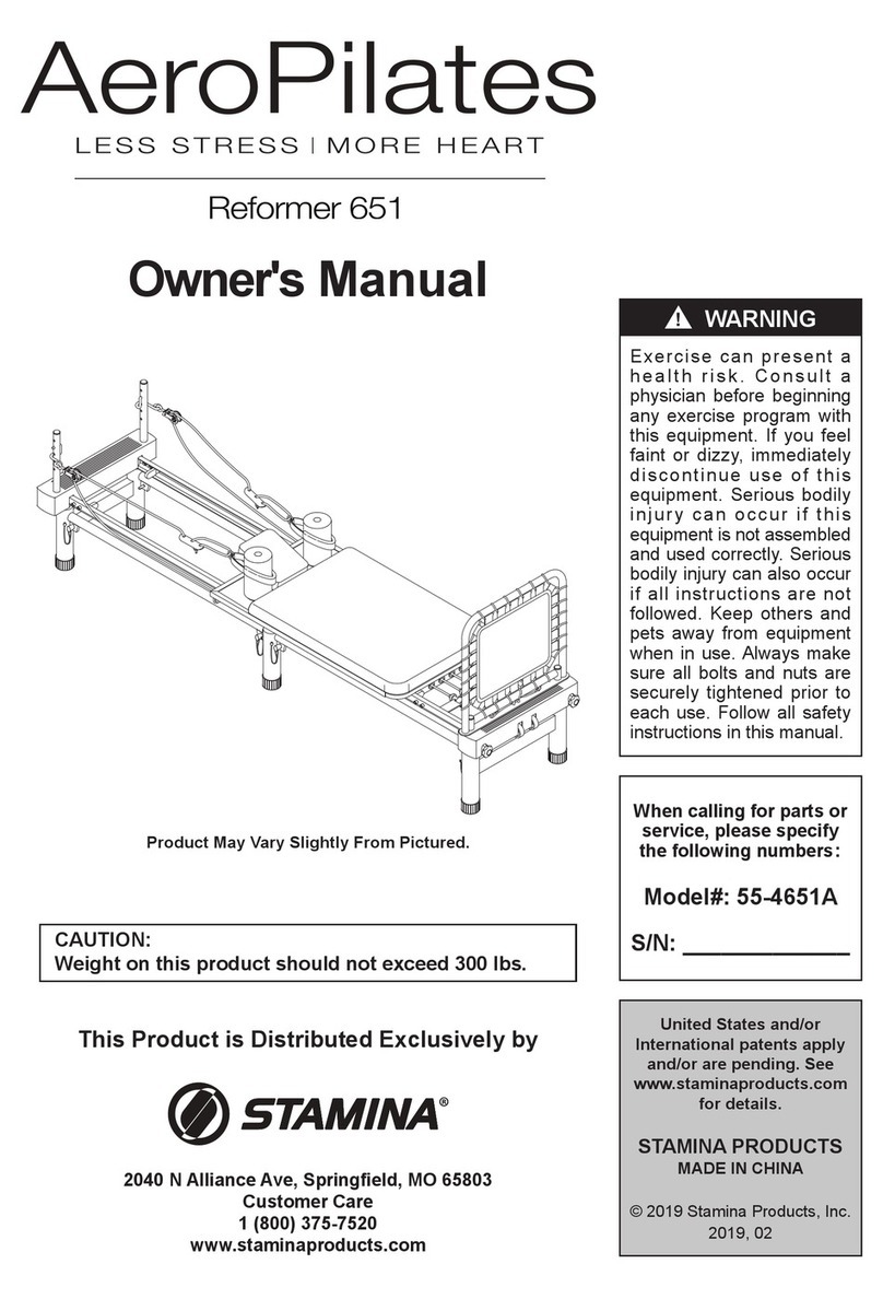 AeroPilates Reformer 651 owner's manual