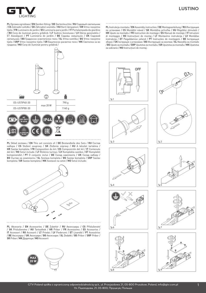 GTV LUSTINO OS-USTIP40-30 manual