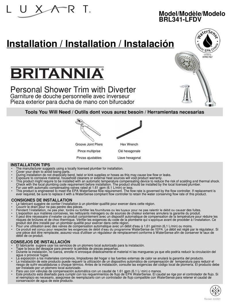 Luxart Britannia BRL341-LFDV User manual