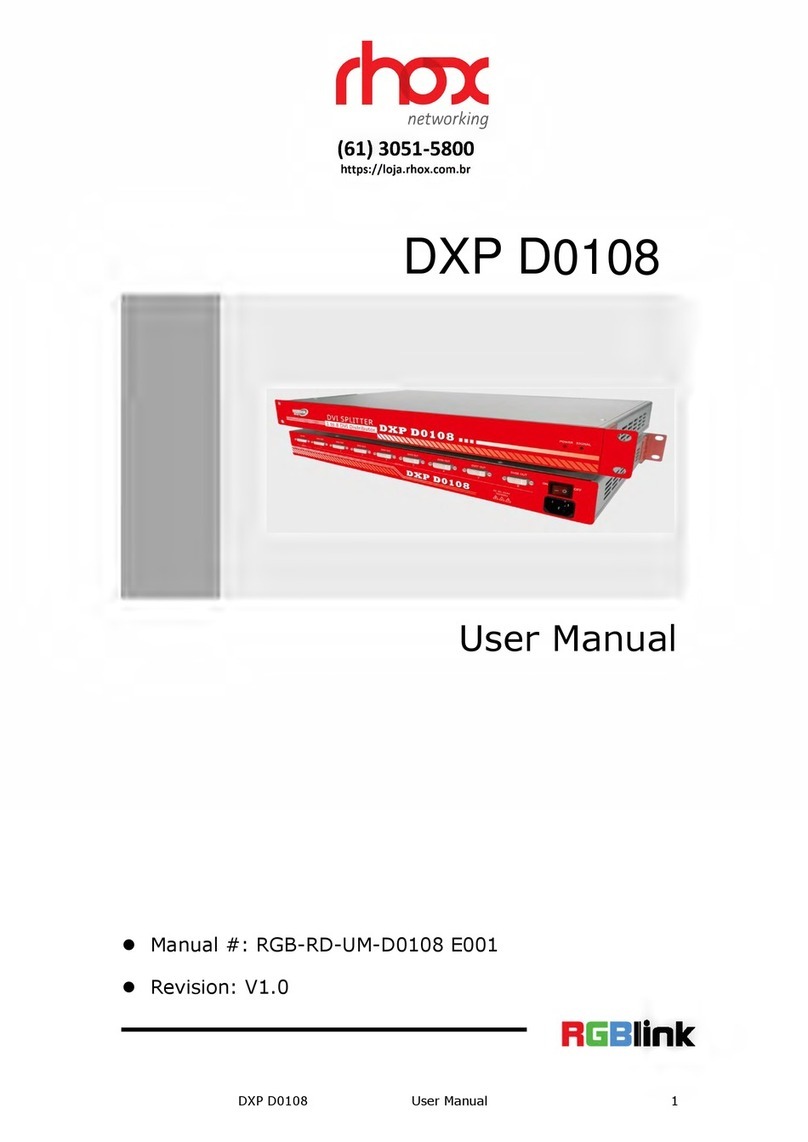 RHOX RGBlink DXP D0108 user manual