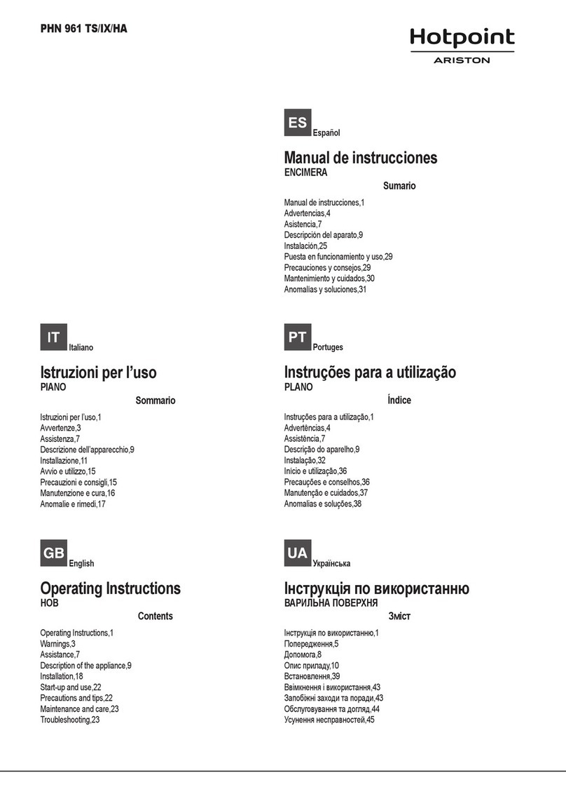 Hotpoint Ariston PHN 961 TS/IX/HA operating instructions