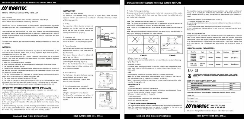 Martec MXFT25S installation instructions