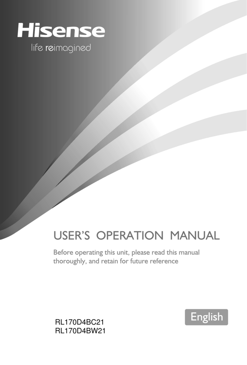 Hisense RL170D4BC21 User manual Hisense RL170D4BC21 User manual