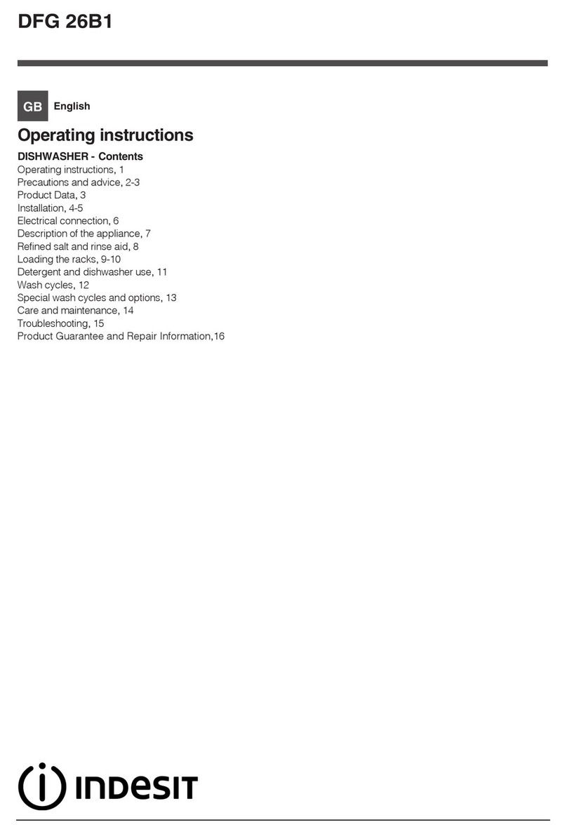 Indesit DFG 26B1 User manual