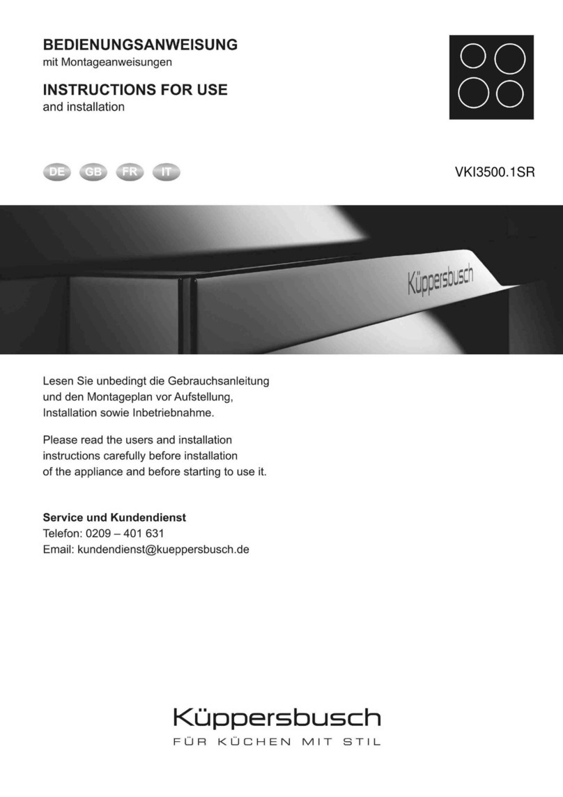 Kuppersbusch VKI3500 1SR Series Operation manual