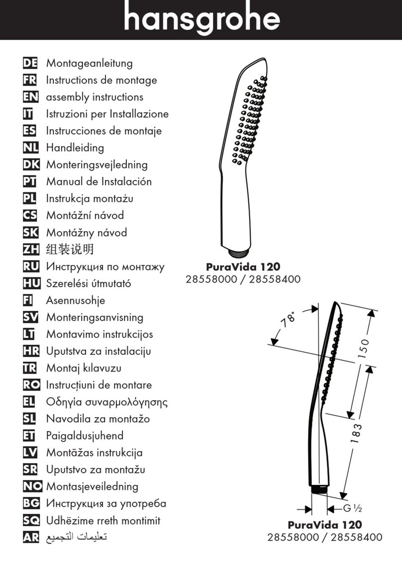 Hans Grohe PuraVida 120 28558400 Assembly instructions