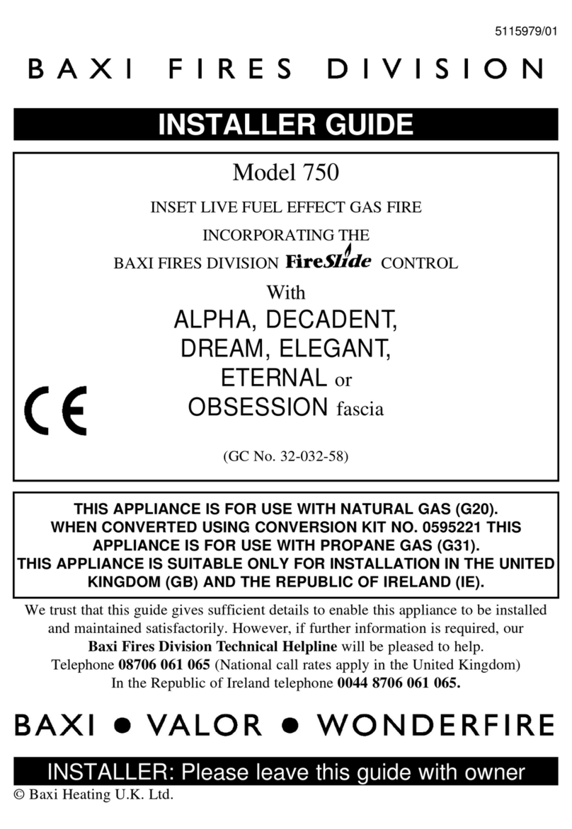 Baxi Fires Division 750 Installer's guide