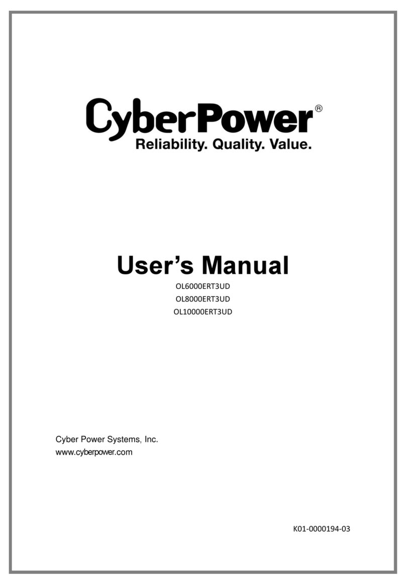 Cyber Power OL6000ERT3UD user manual Cyber Power OL6000ERT3UD user manual