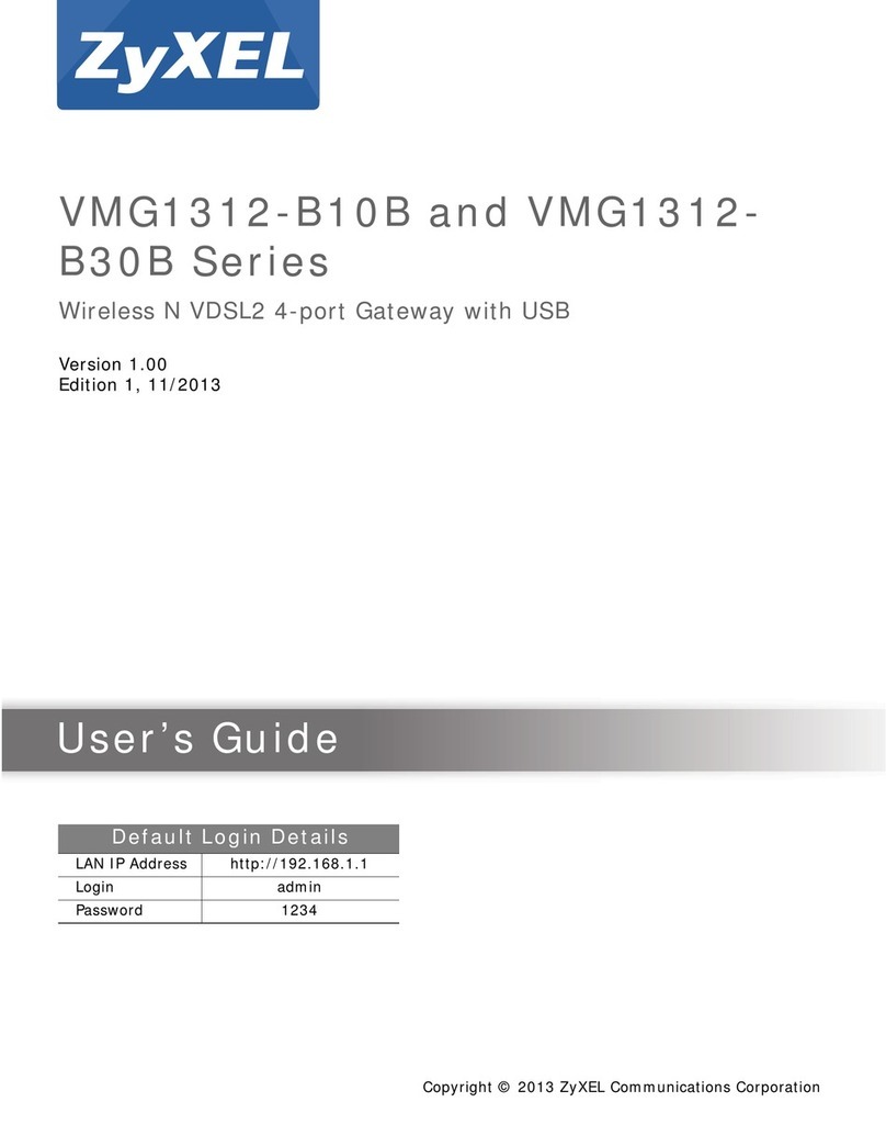 ZyXEL Communications VMG1312-B10B Series User manual