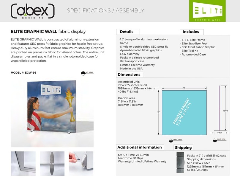 Abex Exhibits ELITE GRAPHIC WALL EGW-66 User manual