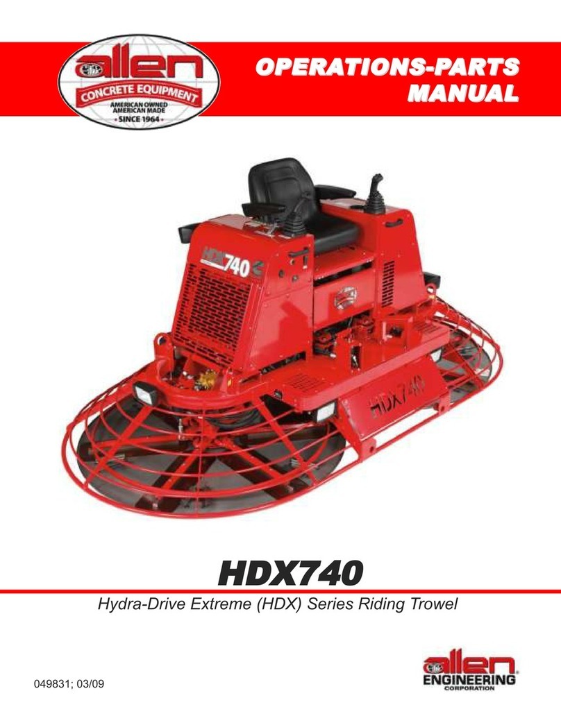 allen HDX Series Operations & parts manual allen HDX Series Operations & parts manual