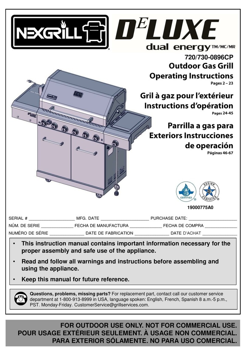 Nexgrill DELUXE 720-0896CP operating instructions