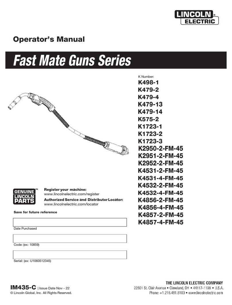 Lincoln Electric Fast Mate Guns Series Operator's manual Lincoln Electric Fast Mate Guns Series Operator's manual