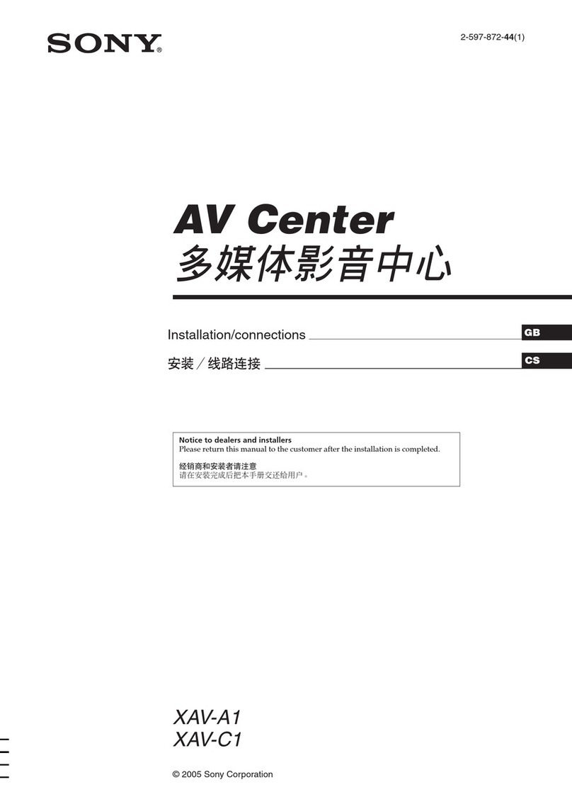Sony XAV-A1 User manual