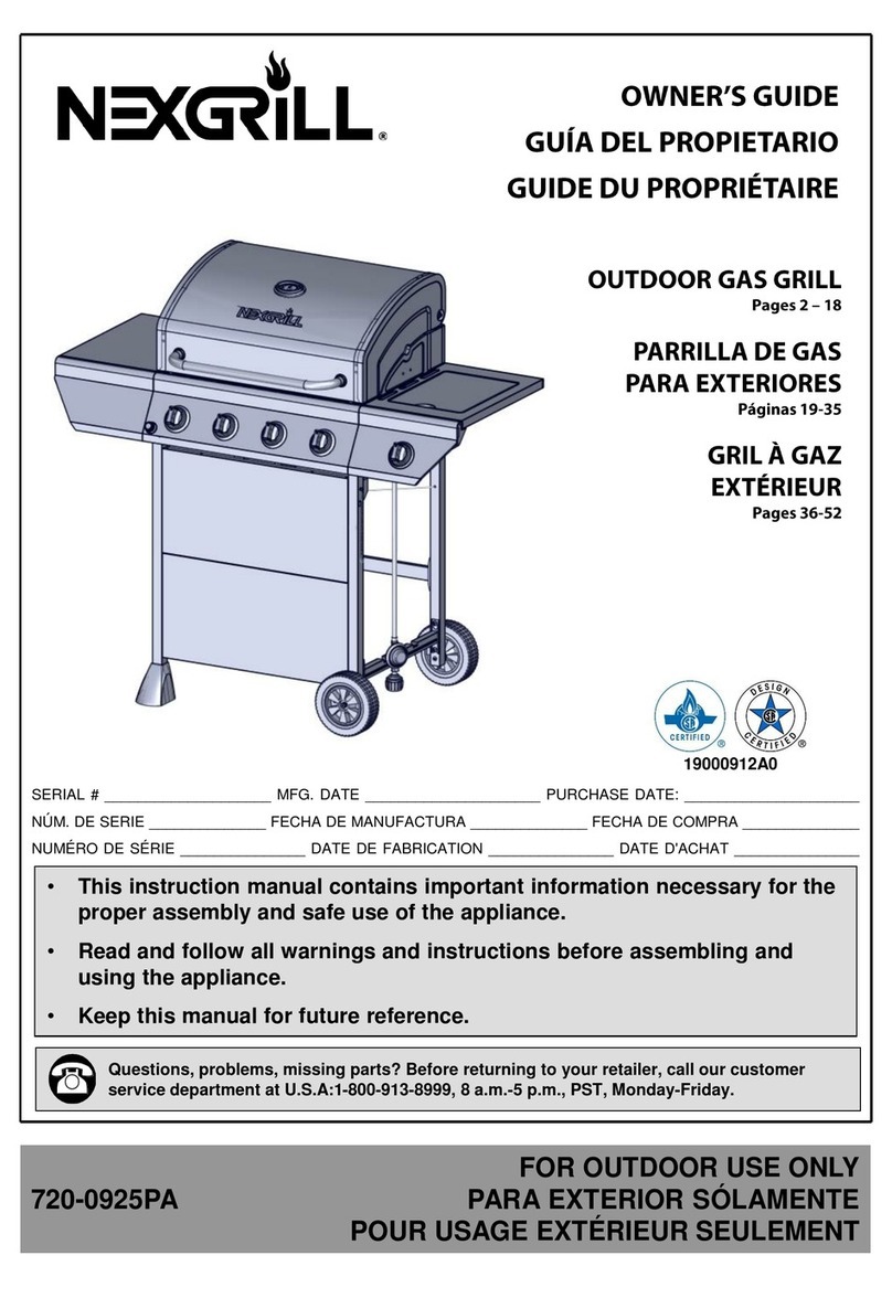Nexgrill 720-0925PA User manual