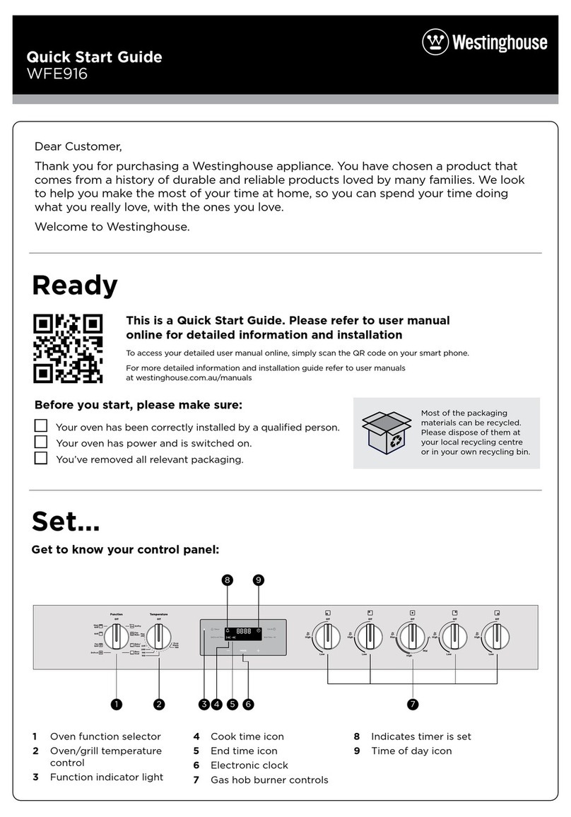 Westinghouse WFE916 quick start guide Westinghouse WFE916 quick start guide