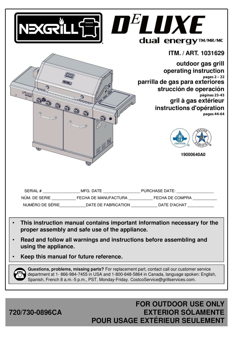 Nexgrill DELUXE 730-0896CA Operating	 instruction