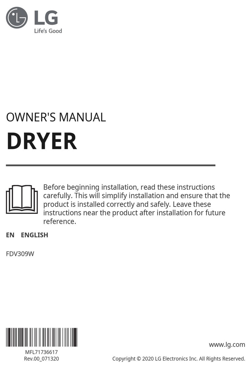 LG FDV309W owner's manual