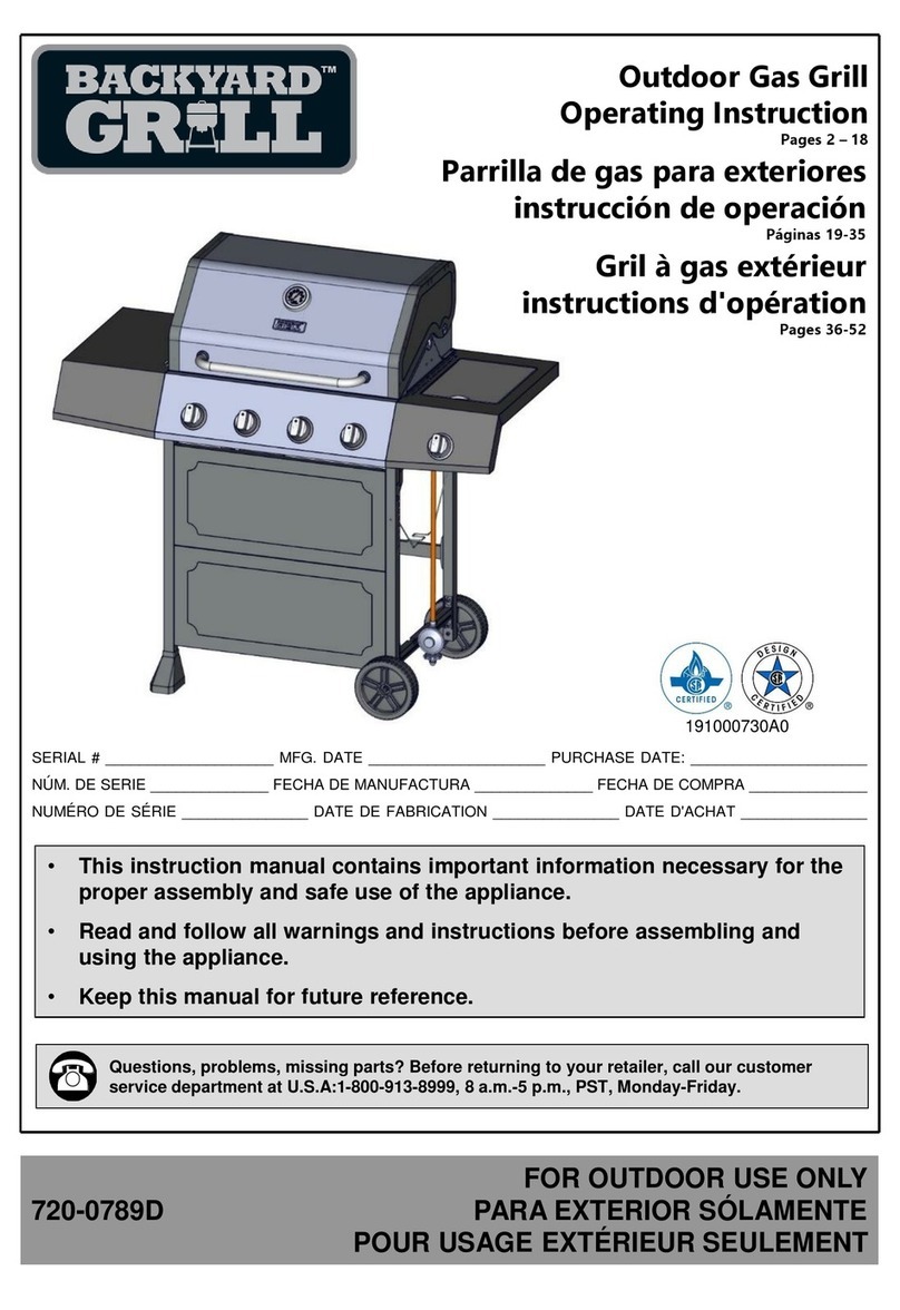 Backyard 720-0789D User manual