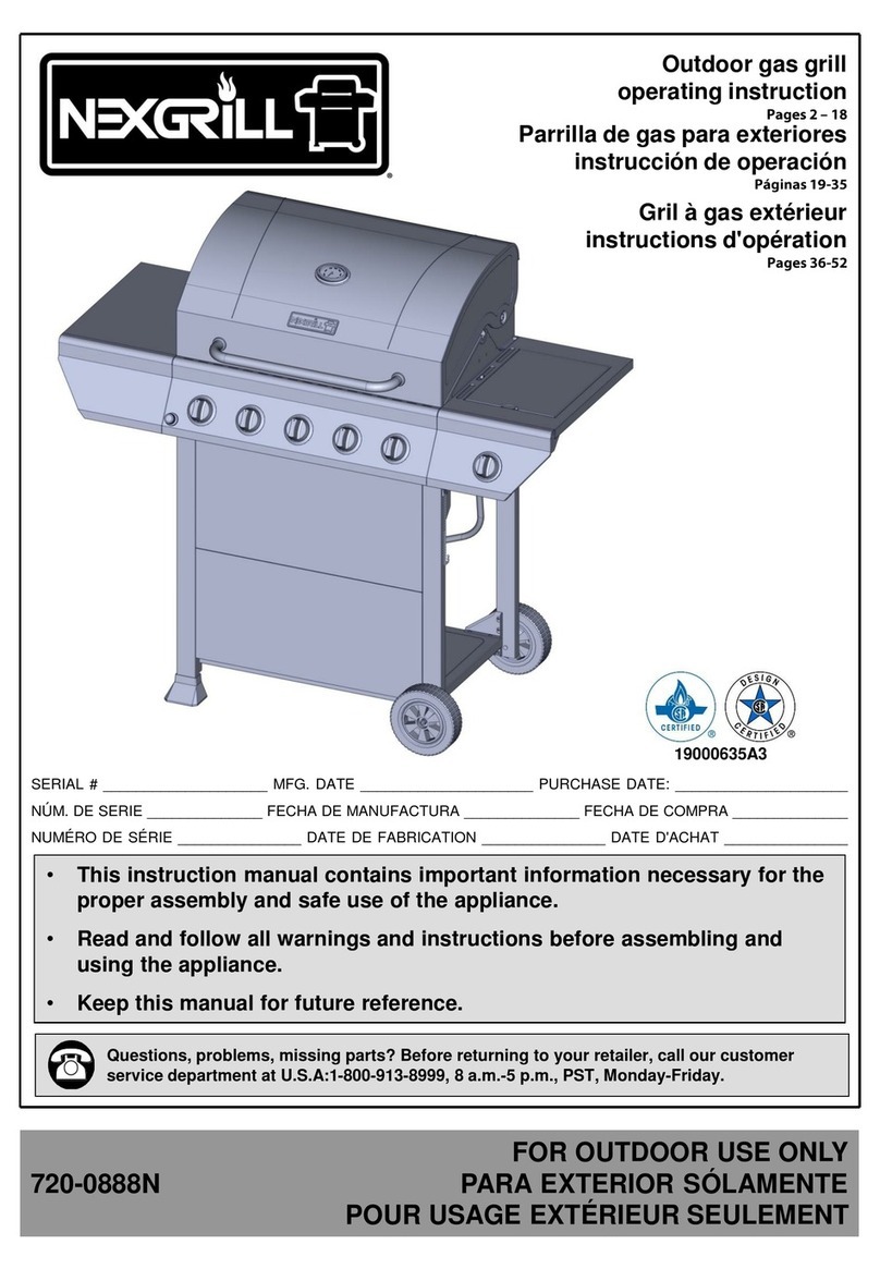 Nexgrill DELUXE 720-0888N Operating	 instruction