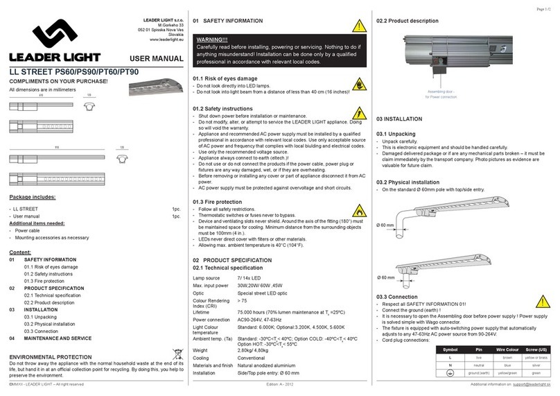 Leader Light LL STREET PT60 user manual