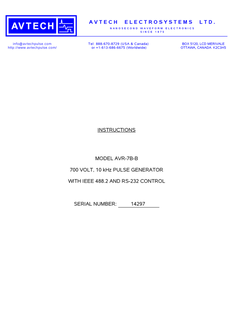 AVTECH ELECTROSYSTEMS LTD. AVR-7B-B User manual AVTECH ELECTROSYSTEMS LTD. AVR-7B-B User manual