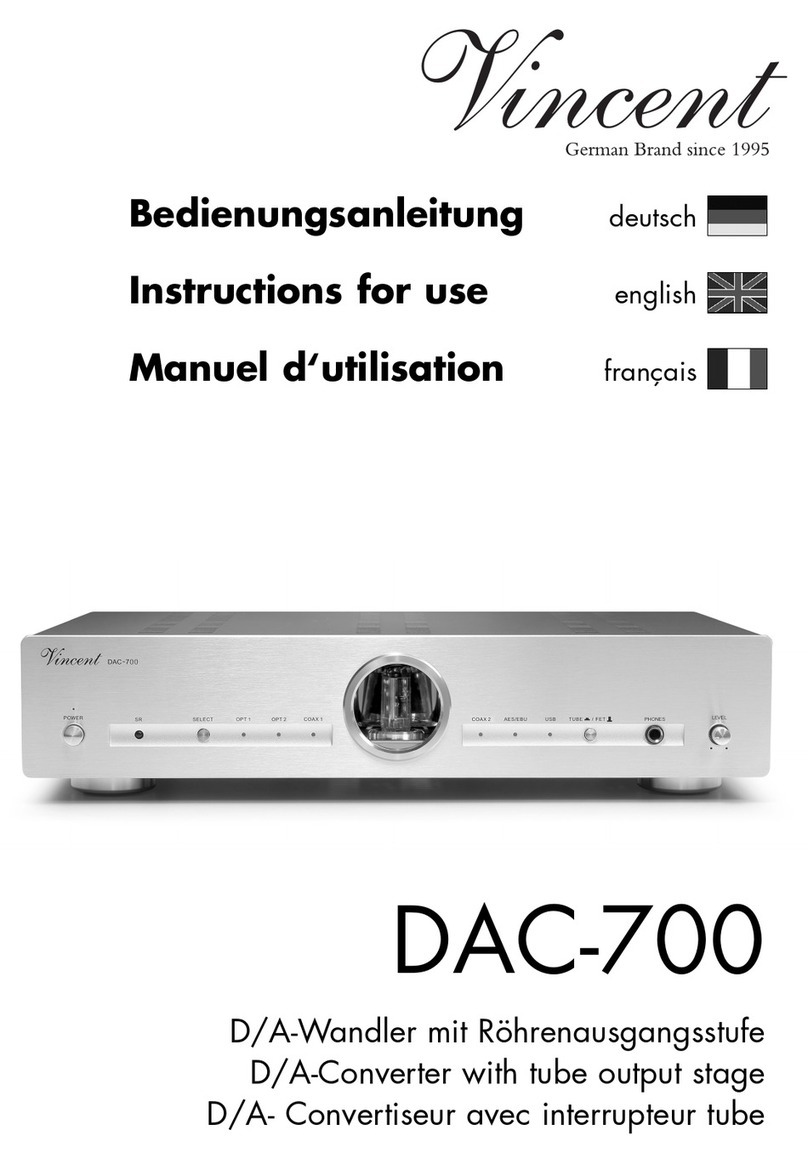 VINCENT DAC-700 Instructions for use