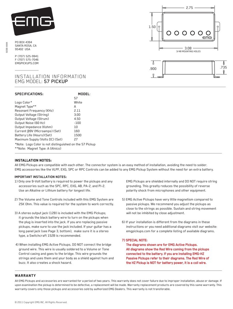 EMG 57 Installation information