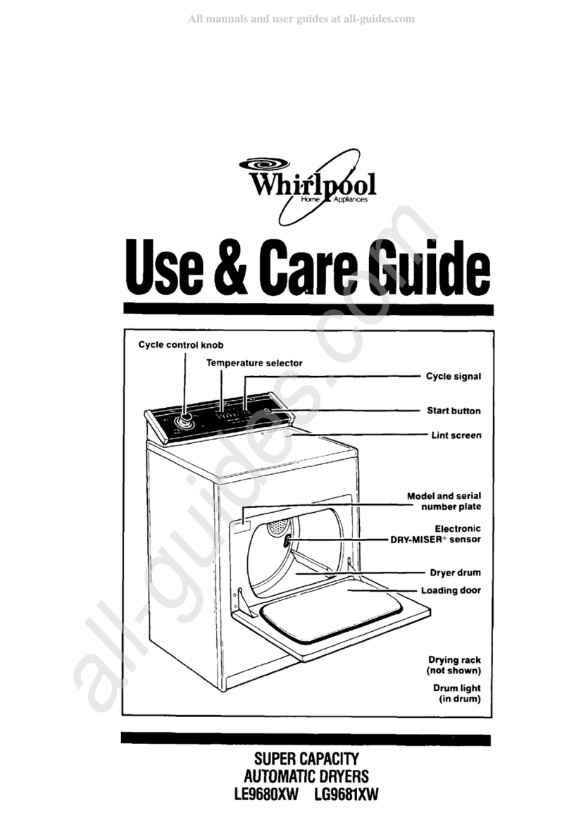 Whirlpool LG9681XW User manual