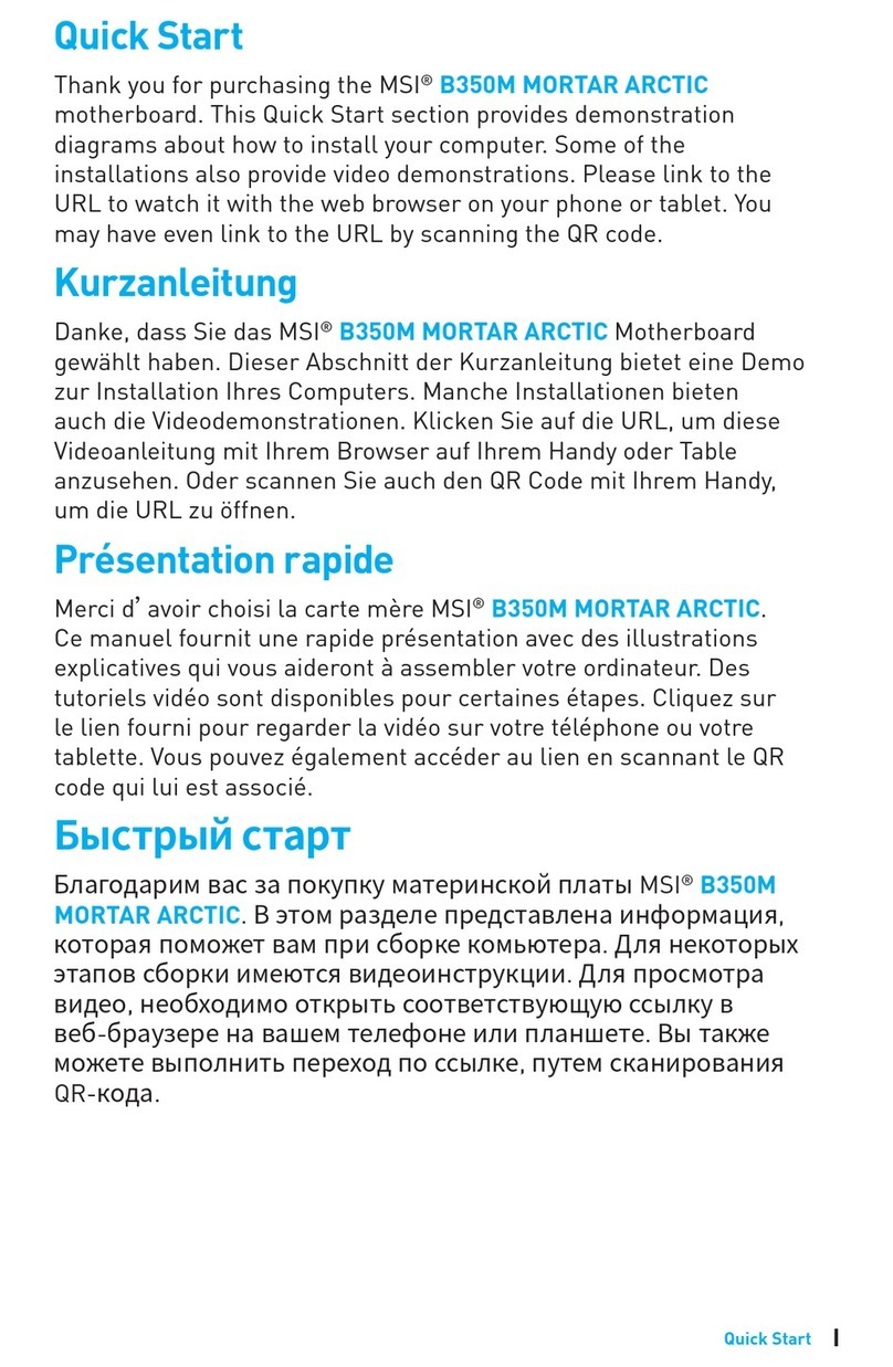 MSI B350M MORTAR ARCTIC quick start