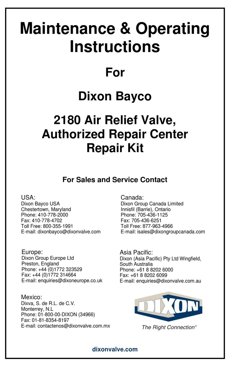 Dixon Bayco 2180 Operating and maintenance manual