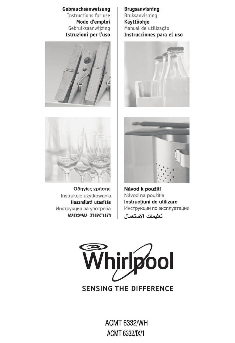 Whirlpool ACMT 6332/WH Instructions for use Whirlpool ACMT 6332/WH Instructions for use