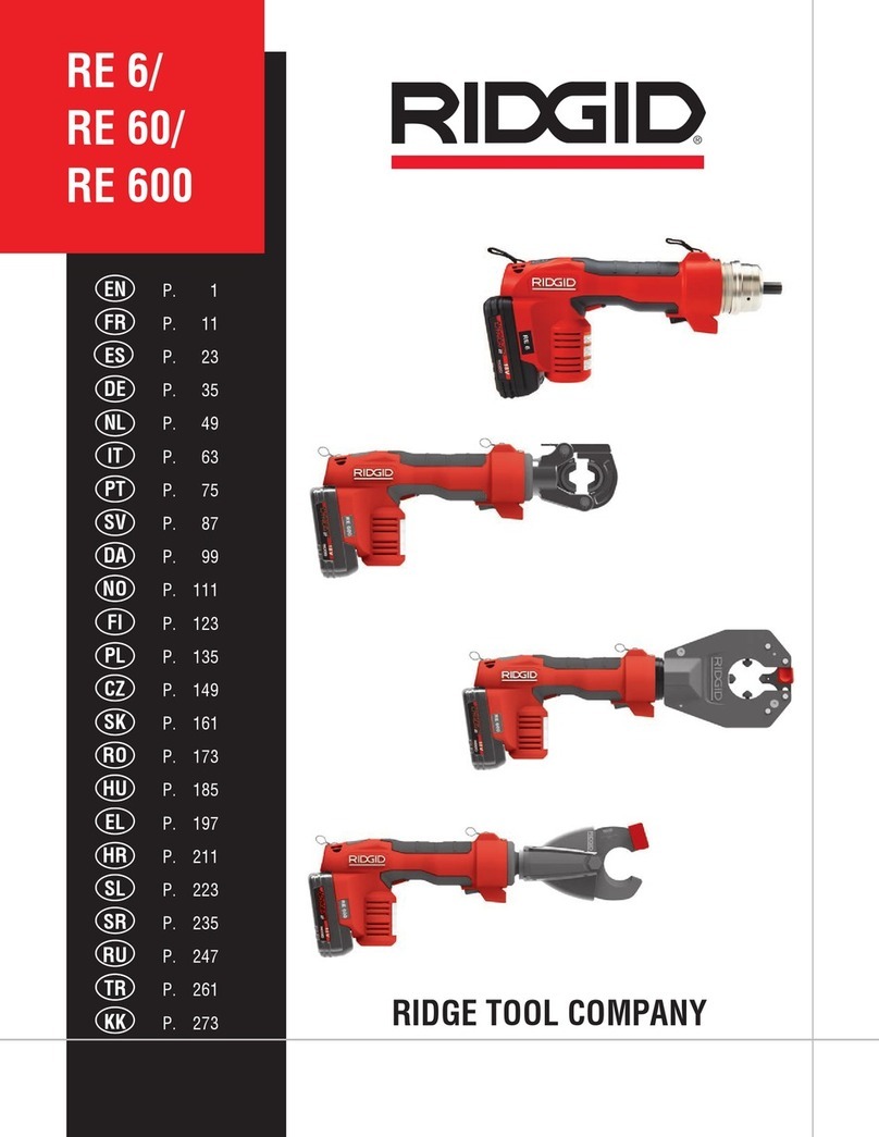 RIDGID RE 600 User manual