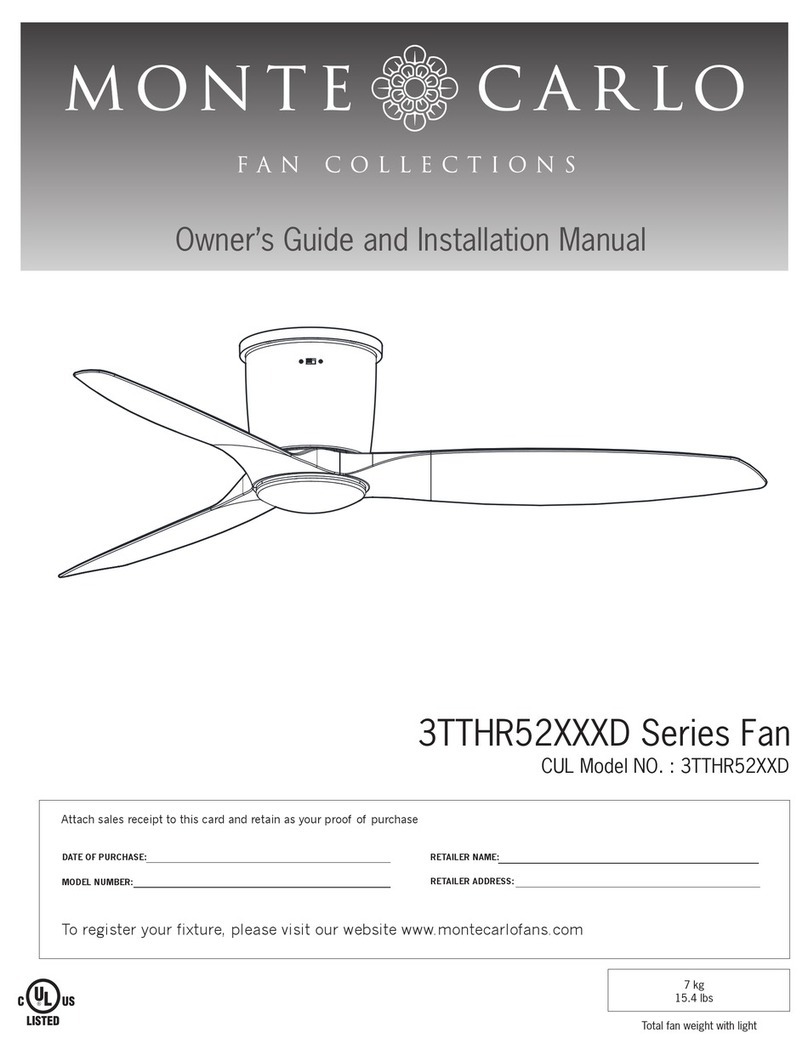Monte Carlo Fan Company Titus Owner's guide and installation manual
