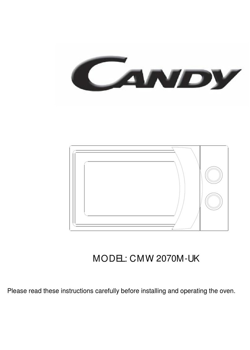 Candy CMW 2070M-UK quick start guide