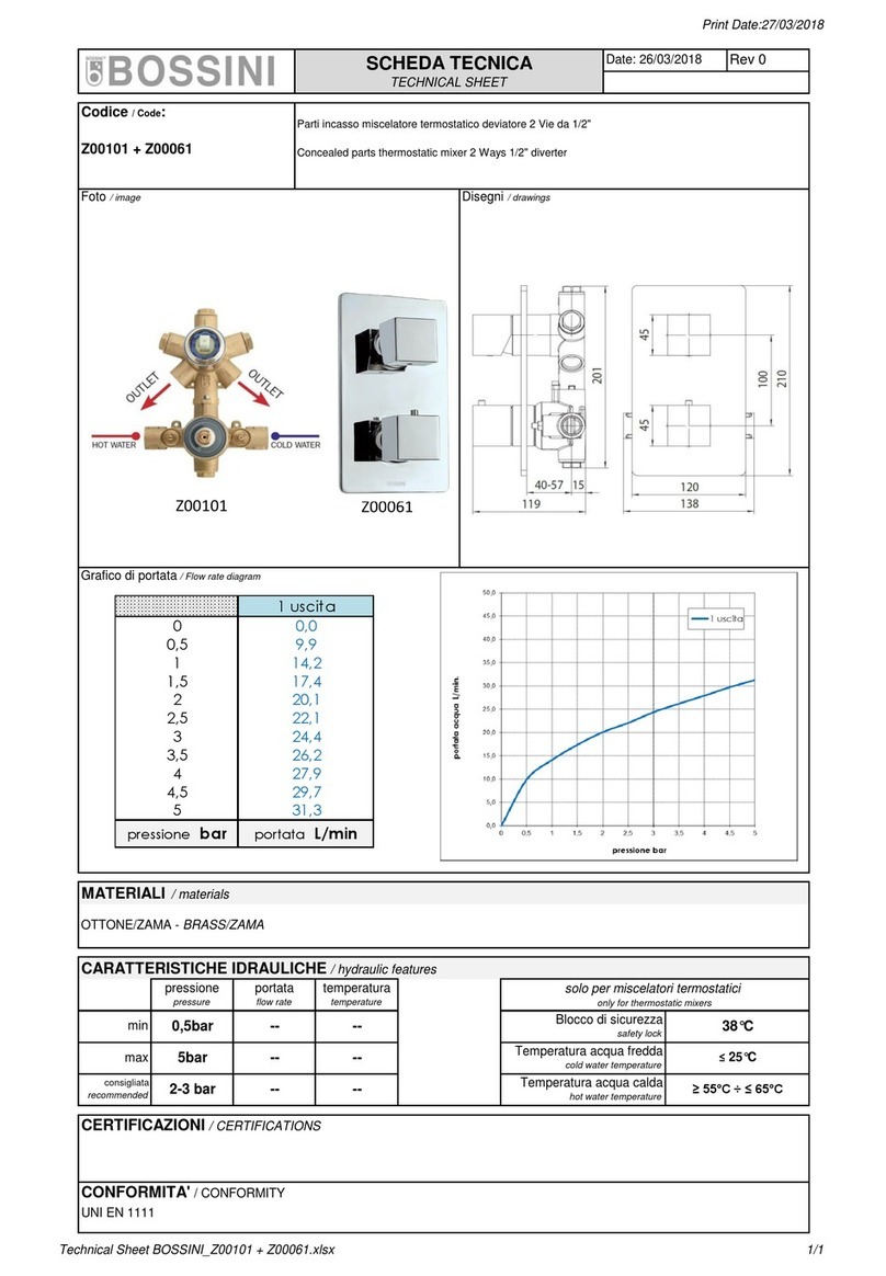 Bossini Z00061 Instruction Manual