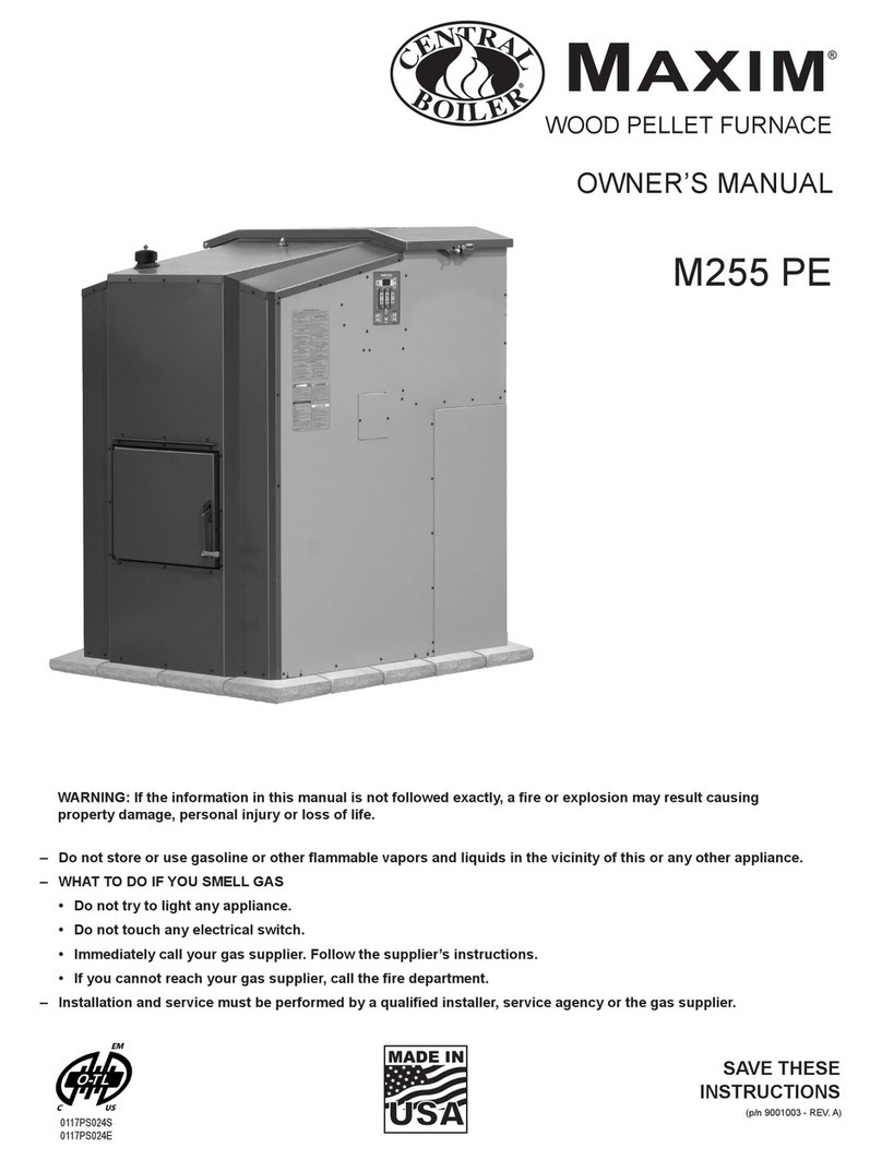 Central Boiler MaXIM M255 PE owner's manual