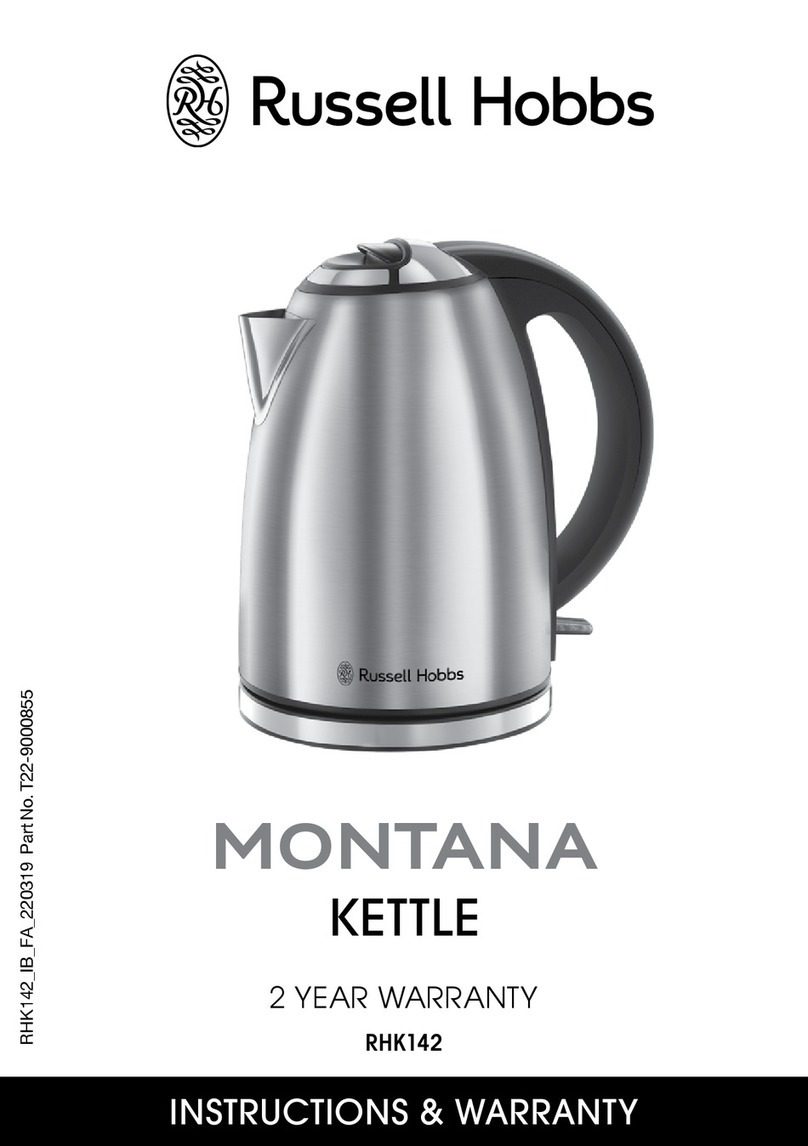 Russell Hobbs RHK142 Installation guide