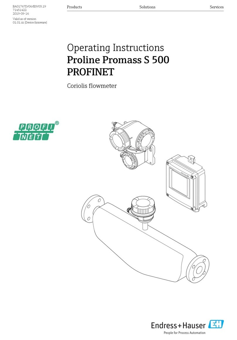 Endress+Hauser Proline Promass S 500 operating instructions Endress+Hauser Proline Promass S 500 operating instructions