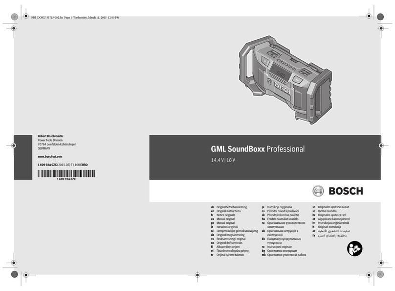 Bosch GML SoundBoxx Professional 18 V User manual