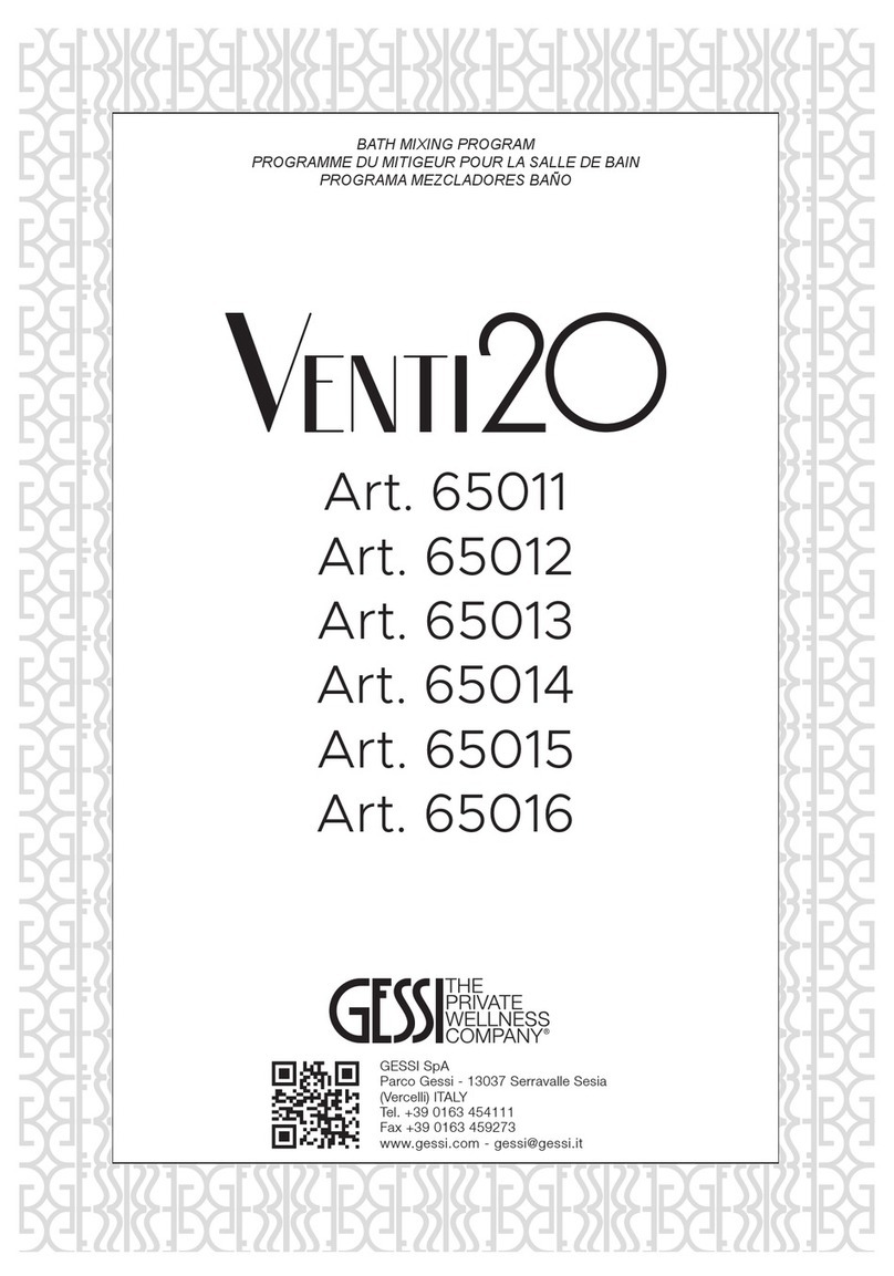 Gessi VENTI20 65012 User manual