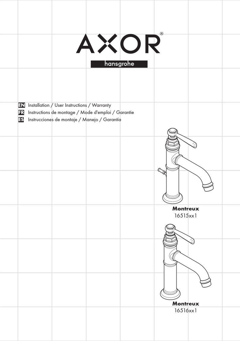 Hans Grohe AXOR Montreux 16515 1 Series Instruction Manual Hans Grohe AXOR Montreux 16515 1 Series Instruction Manual