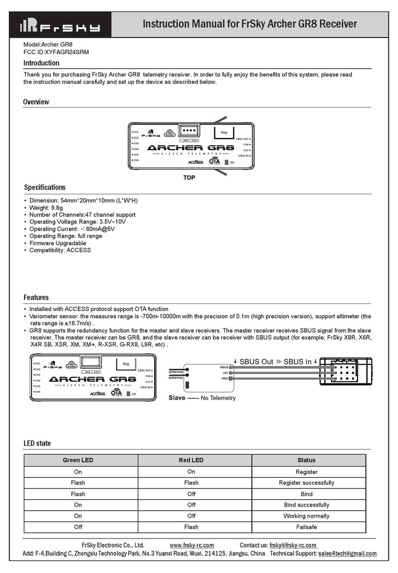 FrSky Archer GR8 User manual