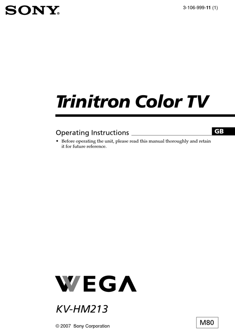 Sony Trinitron WEGA KV-HM213 User manual