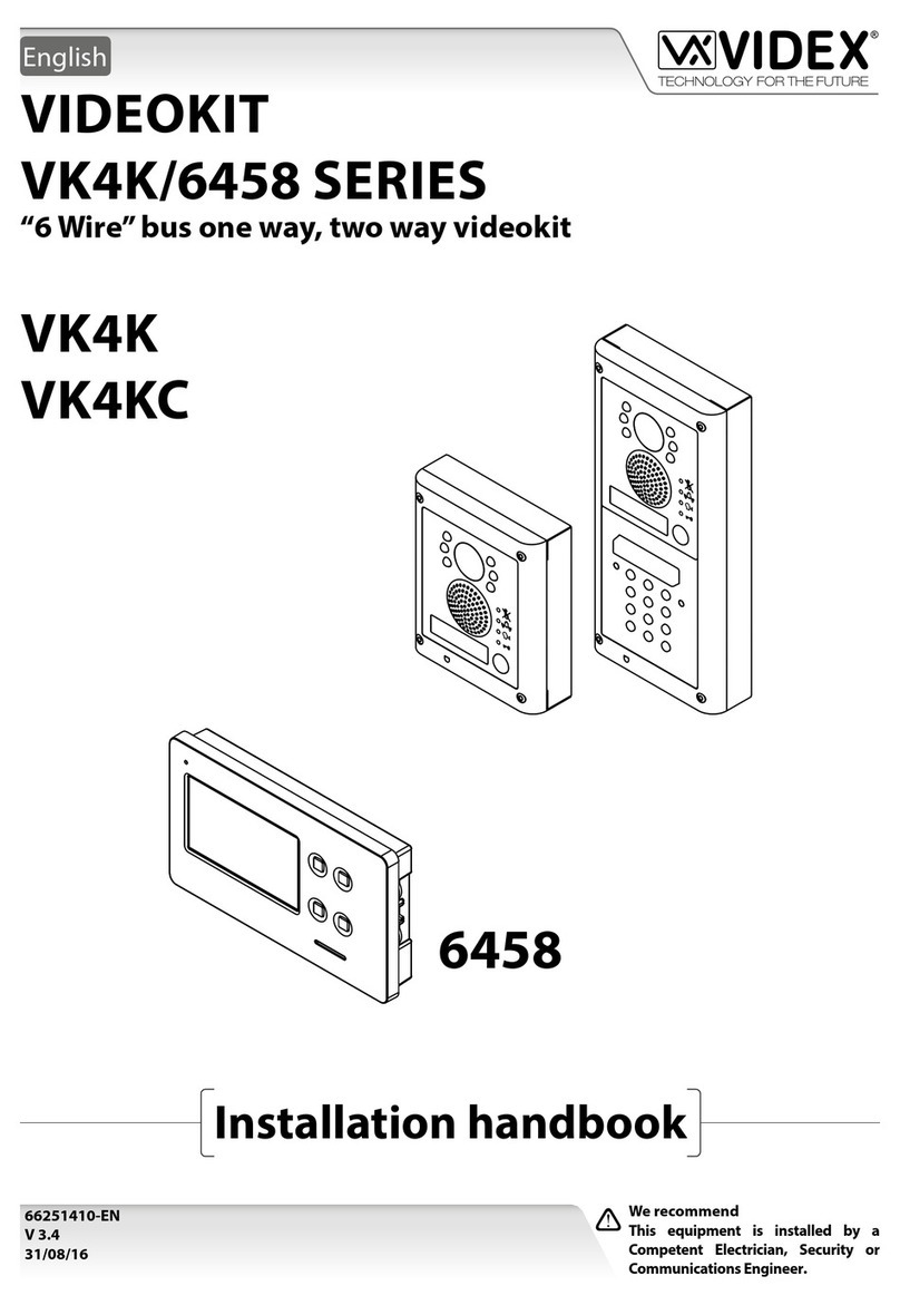 Videx VK4K/6458 Series User manual