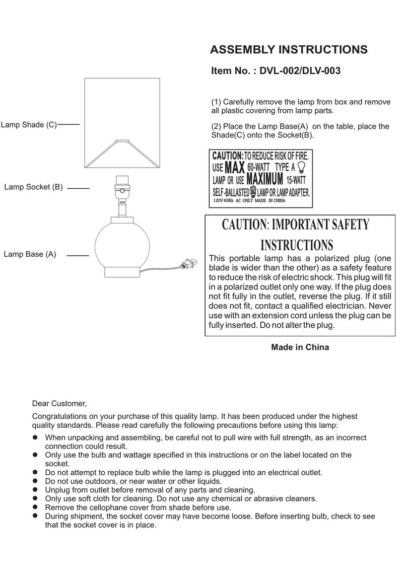 Surya DVL-002 Assembly instructions