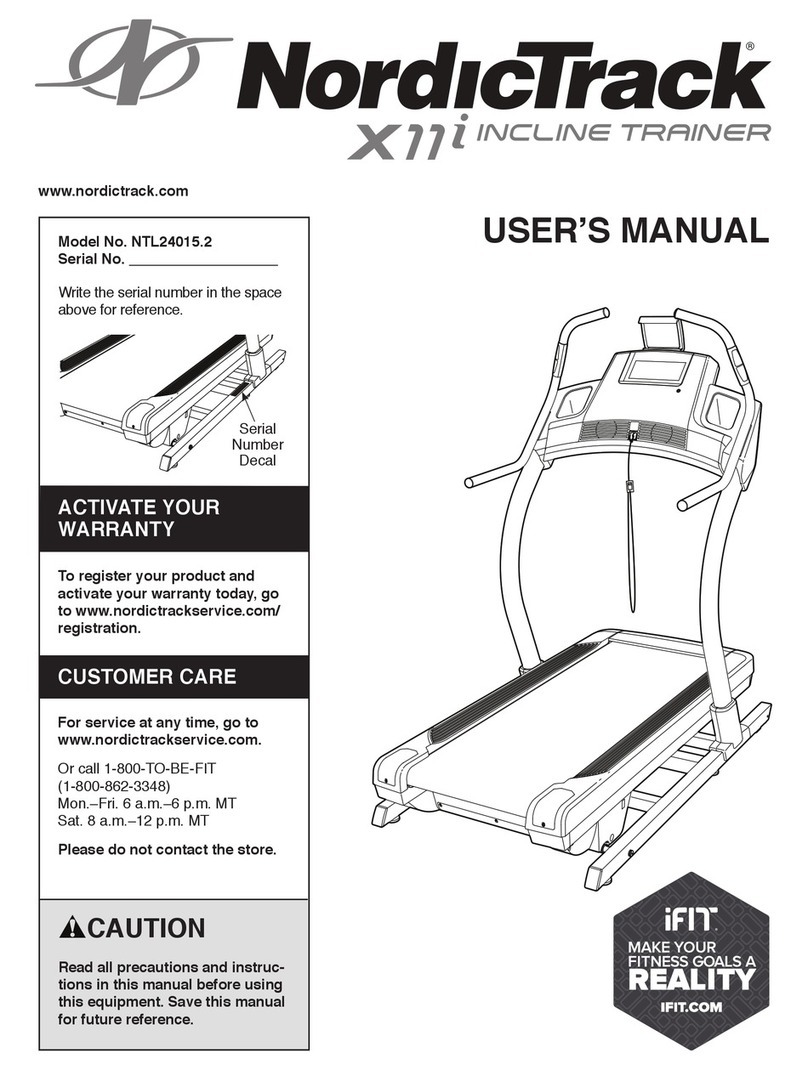 ICON NordicTrack X11i INCLINE TRAINER user manual