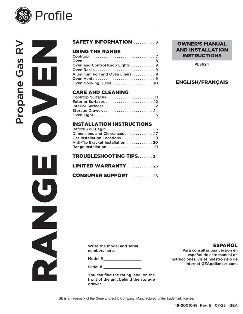 GE Profile PLS624 User manual