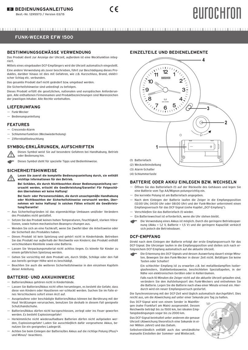 Eurochron eFW 1500 operating instructions