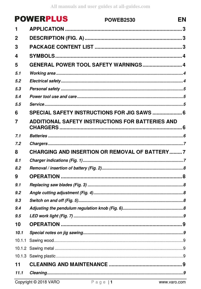 VARO Powerplus POWEB2530 instructions